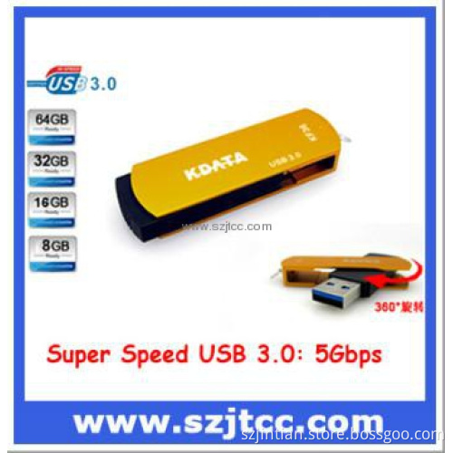 Wholesale USB 3.0 Flash Drives, Swivel USB 3.0 Promotional Gift Metal